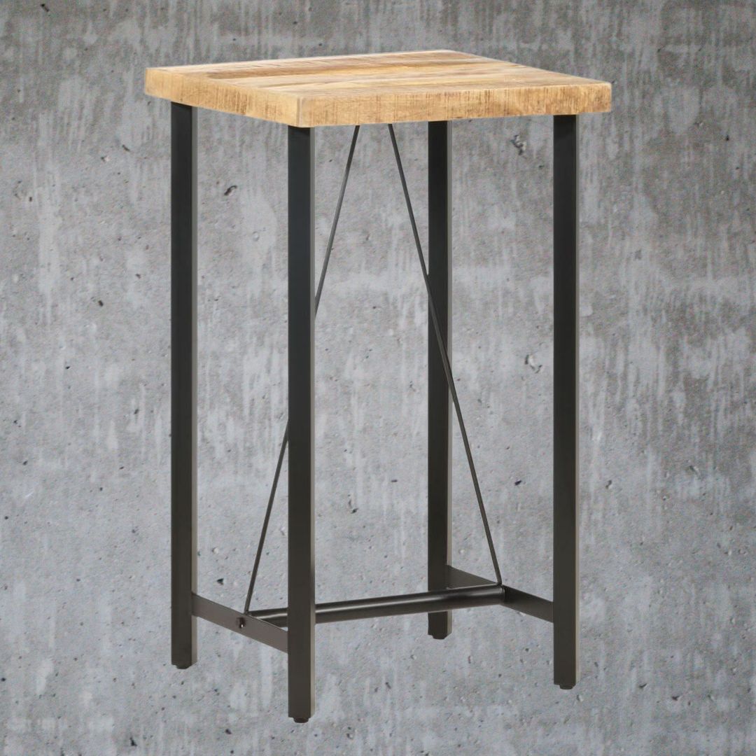 V069822206 - Legno Industrial Style Mango Wood Bar Table in 3 Sizes - Coa Living