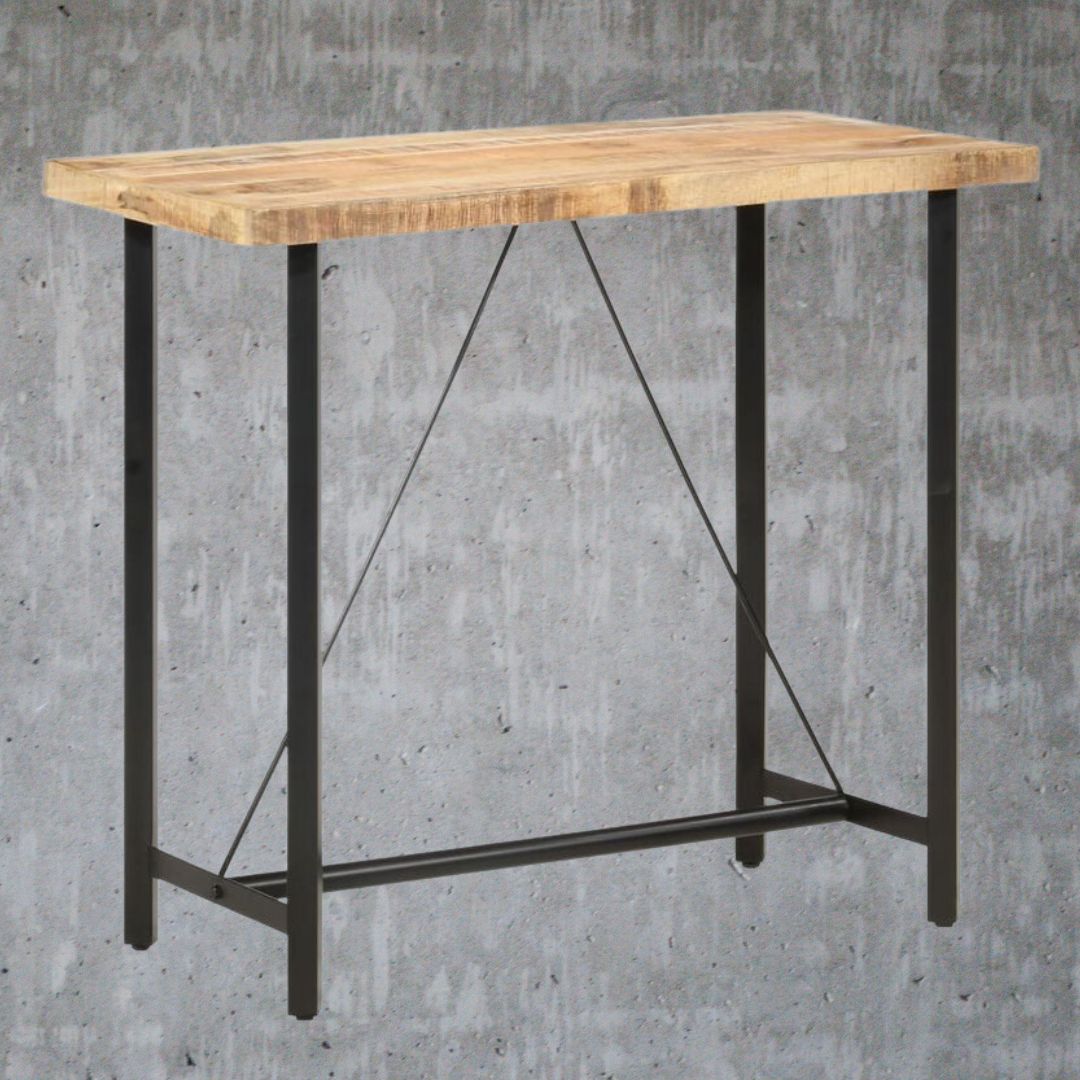 V069822207 - Legno Industrial Style Mango Wood Bar Table in 3 Sizes - Coa Living