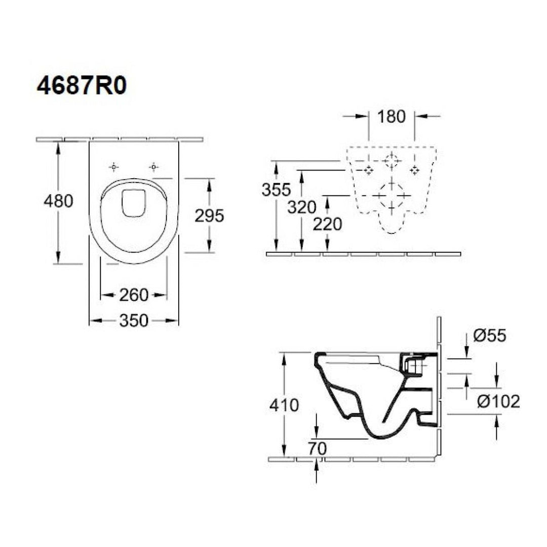 VBP-23-0305 - Villeroy & Boch Architectura Compact Round Wall Hung Toilet and Cistern Bundle - Coa Living